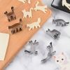 Set Of 6, Stainless Steel Animal Cookie Cutters, Kitten Moulds, Baking Cute DIY Cartoon Cookie Moulds Set