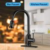 Kitchen Faucet- 3 Modes Pull Down Sprayer Kitchen Tap Faucet Head; Single Handle&Deck Plate for 1or3 Holes; 360¬∞ Rotation; Stainless Steel No Lead fo