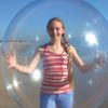 1pc, Hot Selling Blowing Air Round Ball, Transparent Bubble Ball, Inflatable Ball, Big Light Ball, Bubble Ball, Inflatable Water Ball Toy, Summer Part